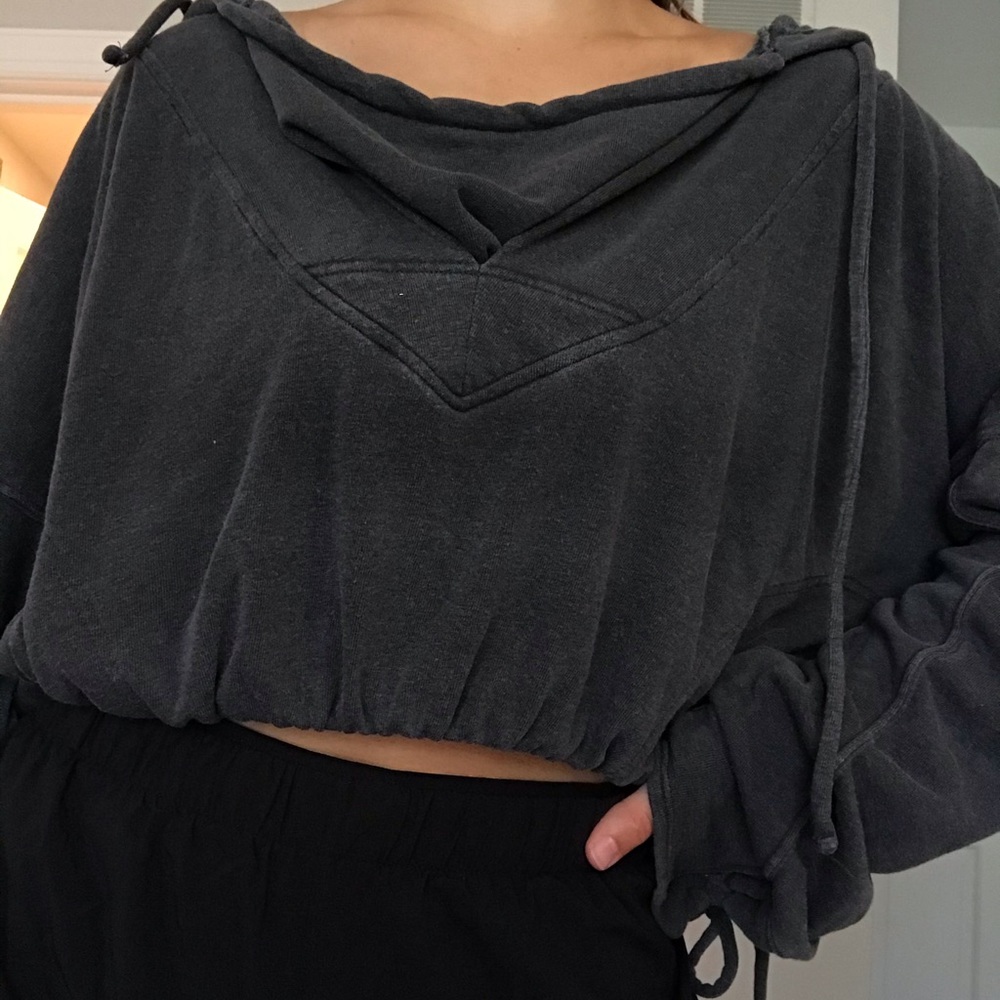 free people movement cropped hoodie